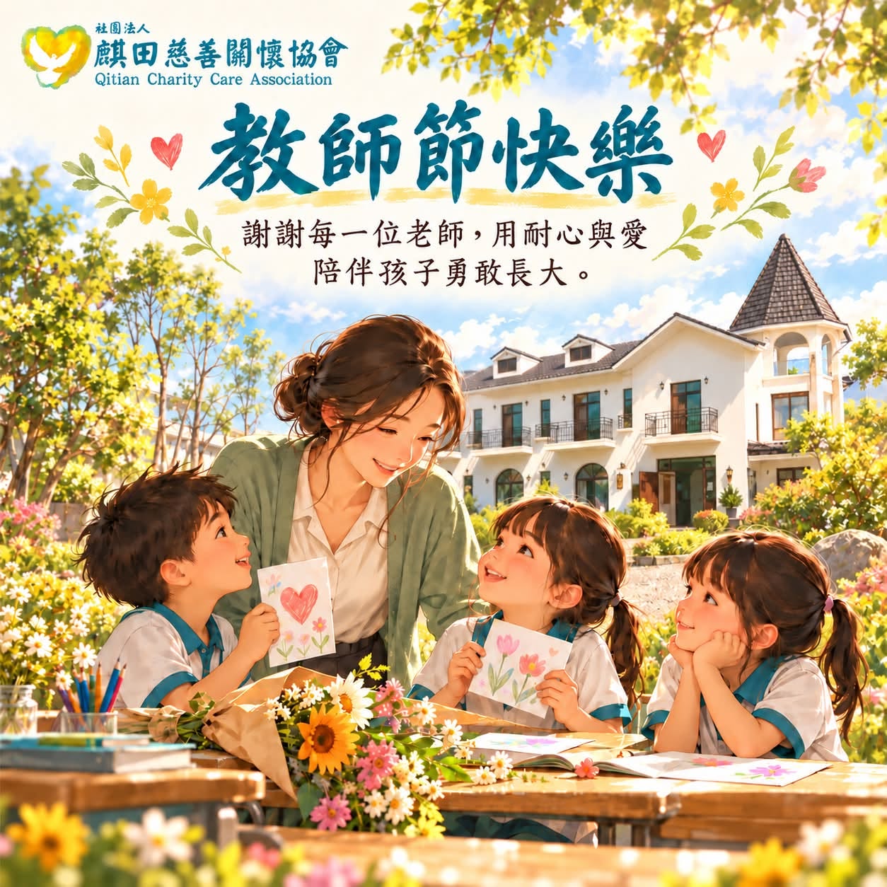 祝福老師們教師節快樂！(標題圖檔)